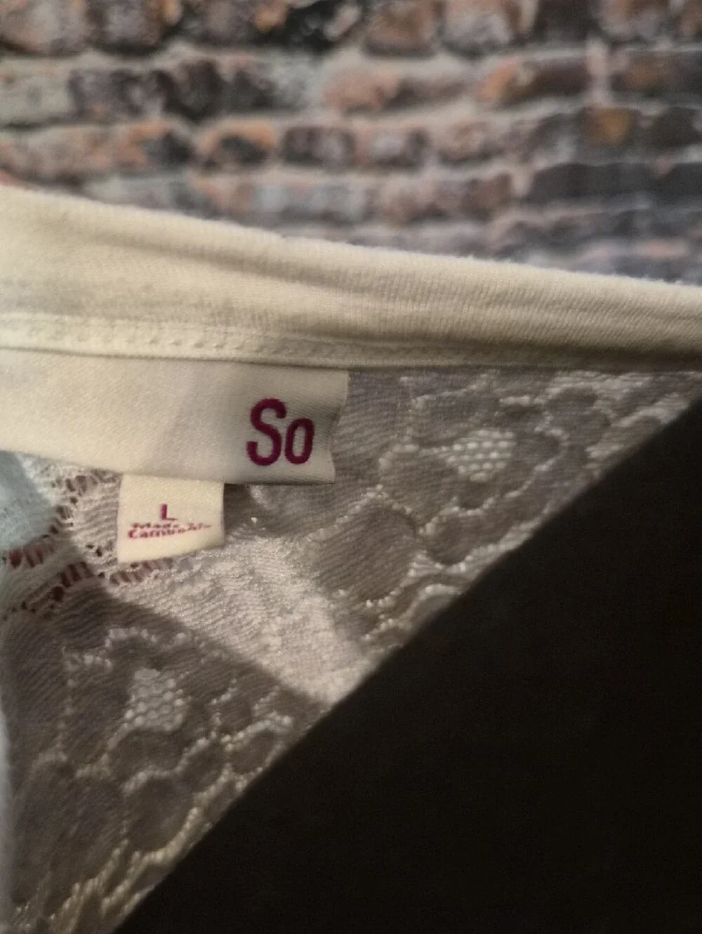 SO White Floral Lace Square-Neck Camisole